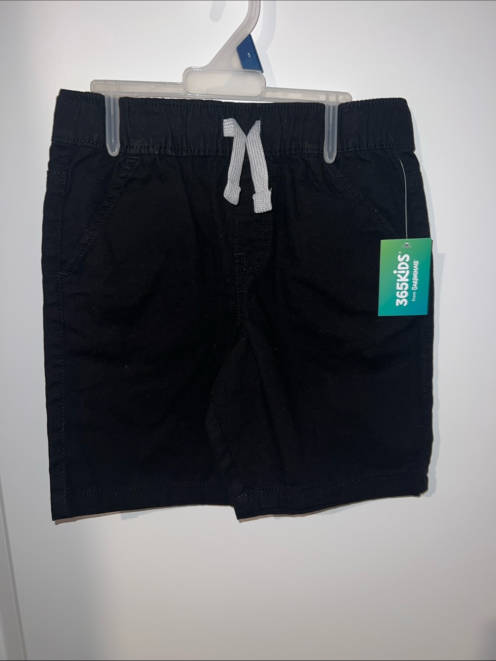365 Kids Black Jersey Drawstring Shorts for Kids